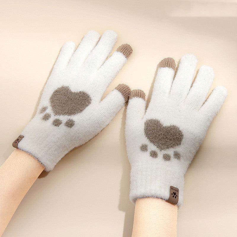 Touch Screen Cat Claw Warm Gloves