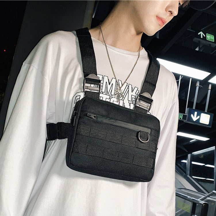 Hip Hop Tactical Vest Tide Brand Tooling Vest Backpack Tactical Chest Bag