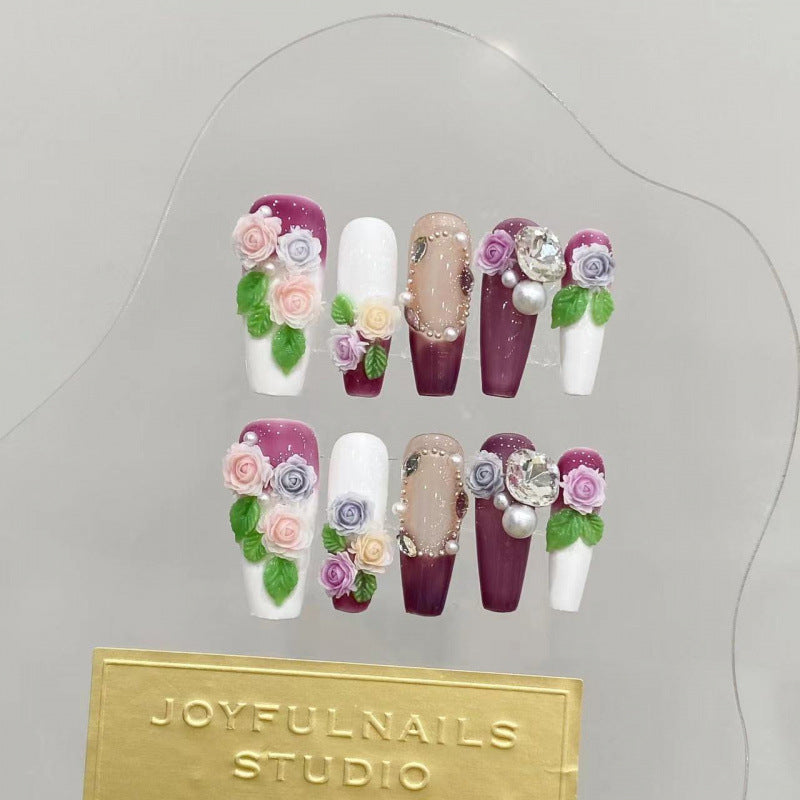 Nail Art Spring Little Flowers Summer Vibe Wearable Fake Nails