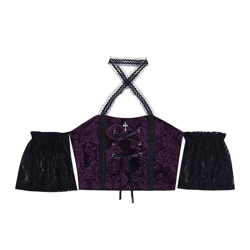 Women's Summer New Puff Sleeve Tight Short Sling Top