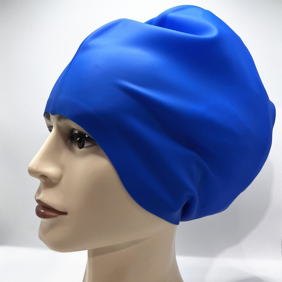 Waterproof Not Squeezing Head Extra Large Silicone Ear-protecting Swimming Cap