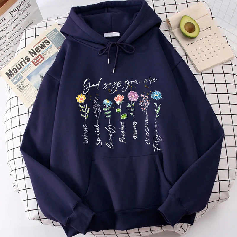 Fashion Funny Flower God Says You Are Unique Special Print