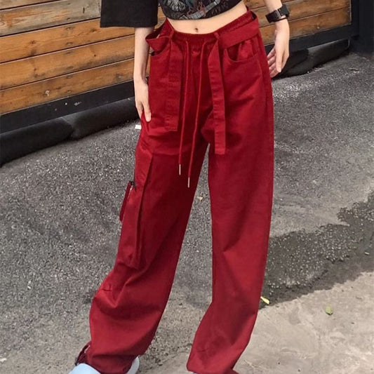 High Waist Loose And Slimming Mop Wide Leg Pants