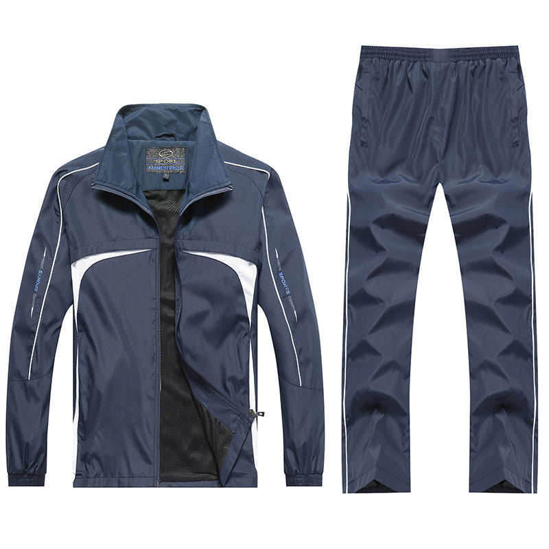 Middle-aged Men's Sportswear Spring And Autumn Two-piece Suit