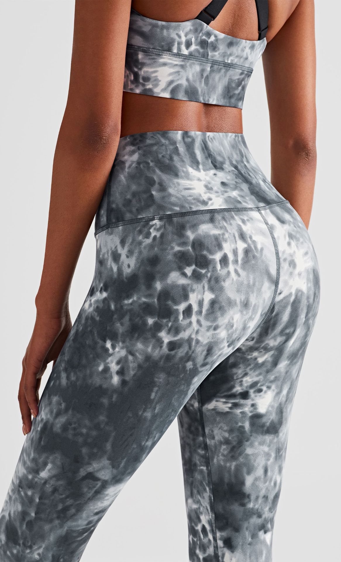 Ink Print Slimming High Waist Peach Hip Lift Fitness Tights