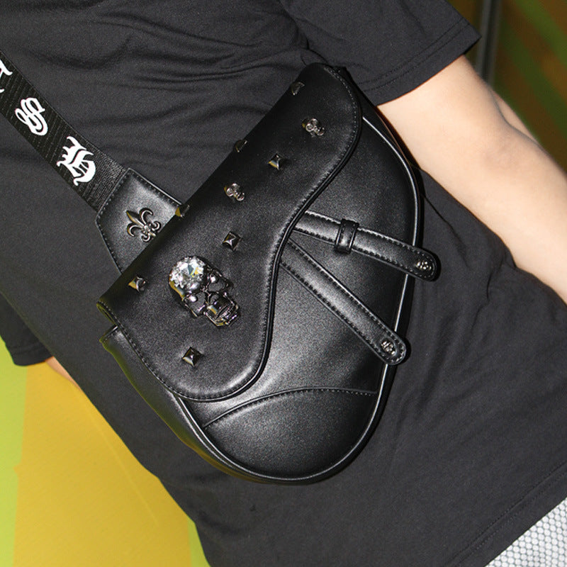 Half Round Wide Shoulder Belt Messenger Bag