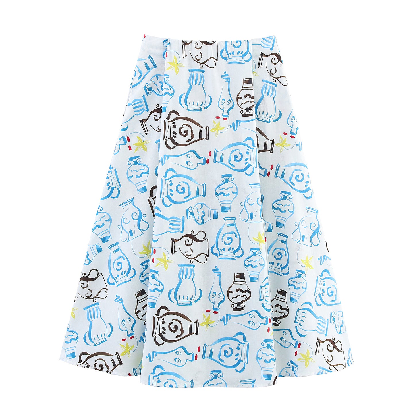 Design Sense European And American Style Flower Printing Midi Dress