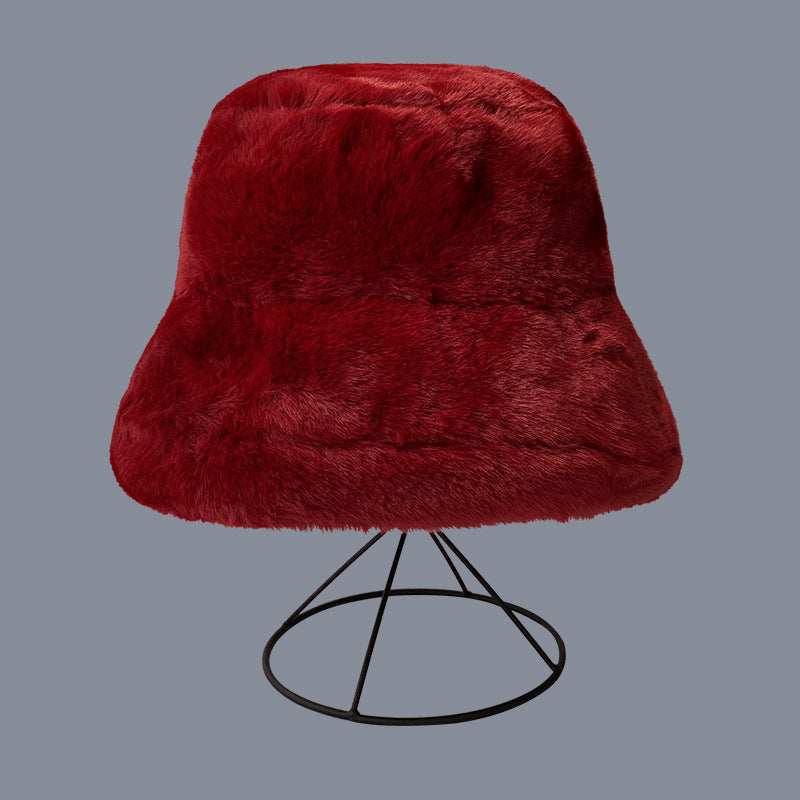 Women's All-match Cold Protection Warm Fisherman Hat Plush Basin Hat