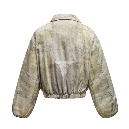 Men's American Retro 3D Printed Cotton-padded Jacket