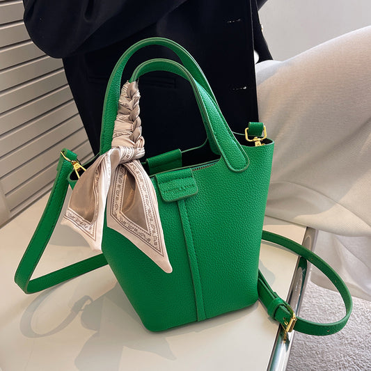 Vegetable Basket Portable Bucket Bag Texture Messenger