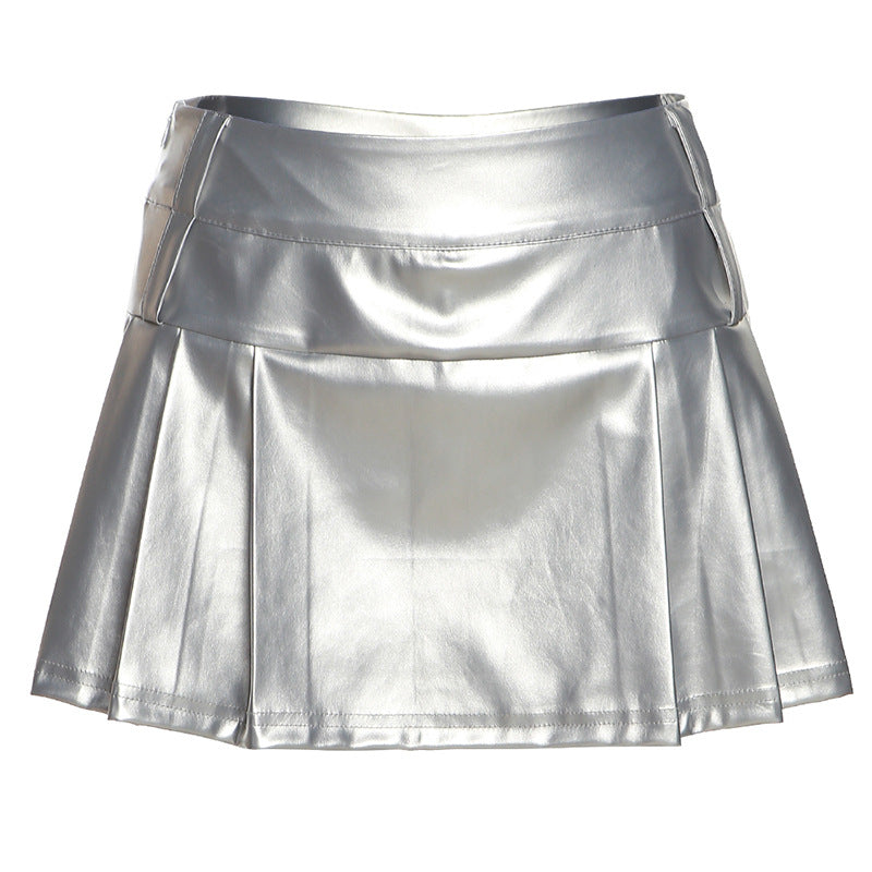 Women's Fashion Solid Color Slim Street High Waist Skirt