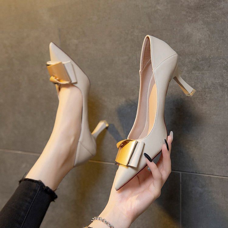 Women's PU Solid High Heel Boots