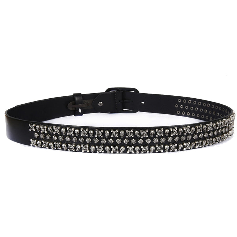 Personalized First Layer Cowhide Hip-hop All-match Knight Belt