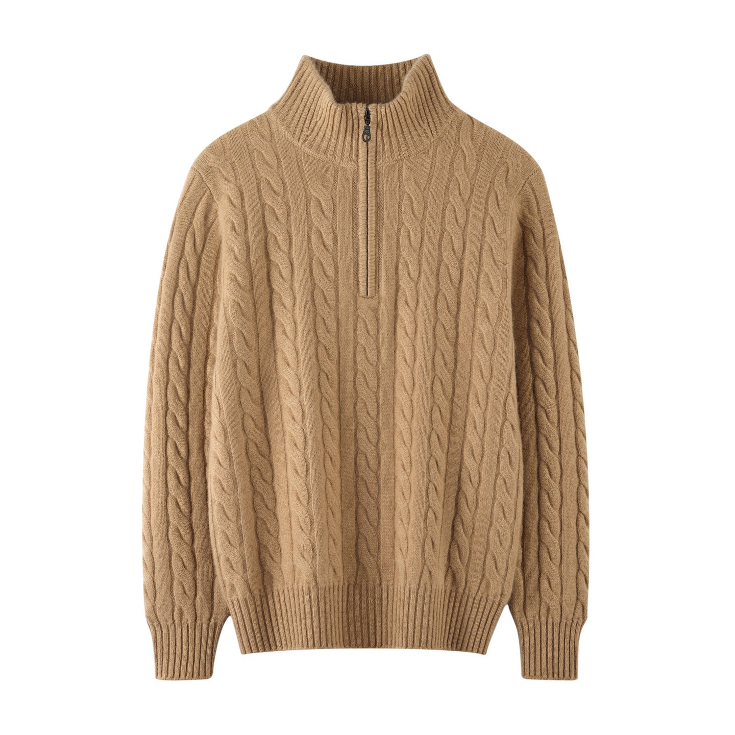 Versatile Casual Half-Neck Thermal Sweater In Pure Cashmere