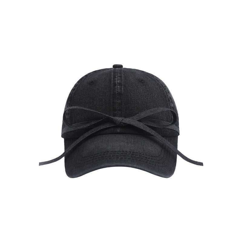 Casual Cool All-match Bow Curved Brim Simple Cowboy Hat