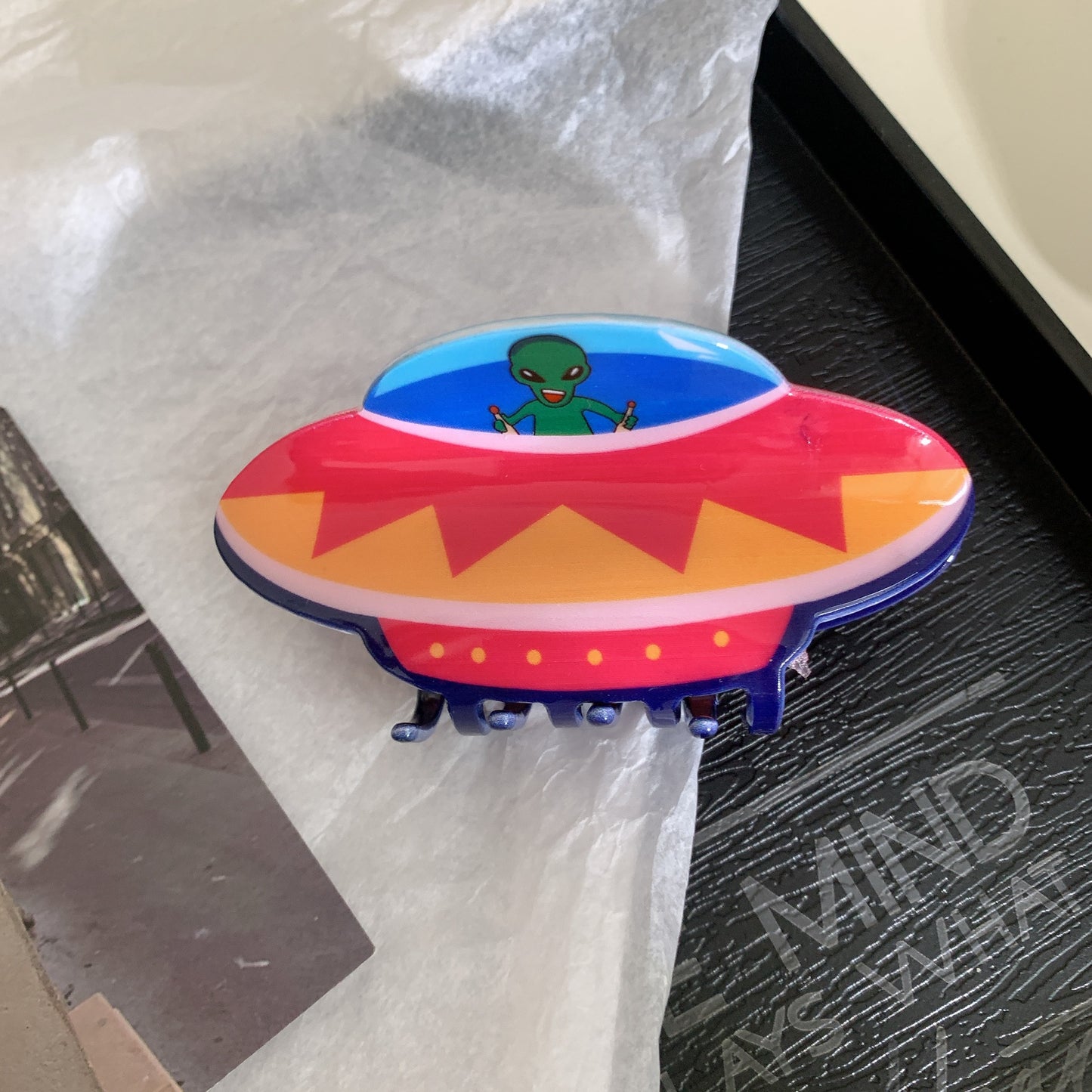 Spaceship Grip Alien Cartoon Space Acrylic