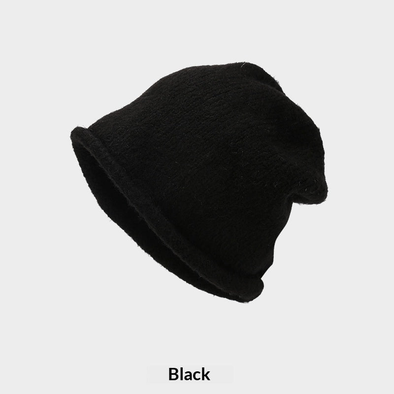 Dame Efterår/Vinter Beanie med rullet kant for varme