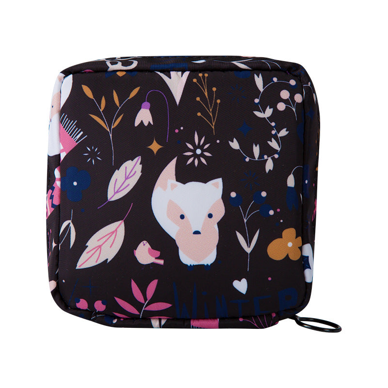 Sanitary napkin aunt towel storage bag girl heart portable