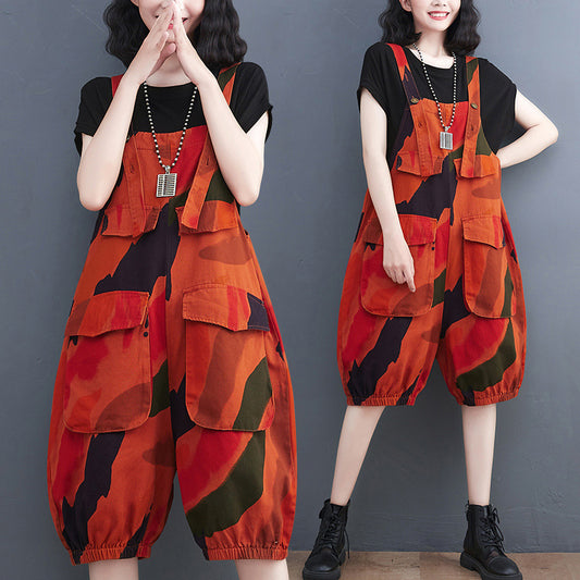 Denim Colored Lantern Strap Pants
