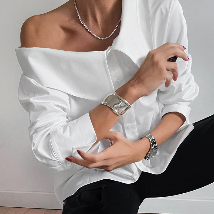 Sexy Cold-shoulder Elegant Loose Shirt