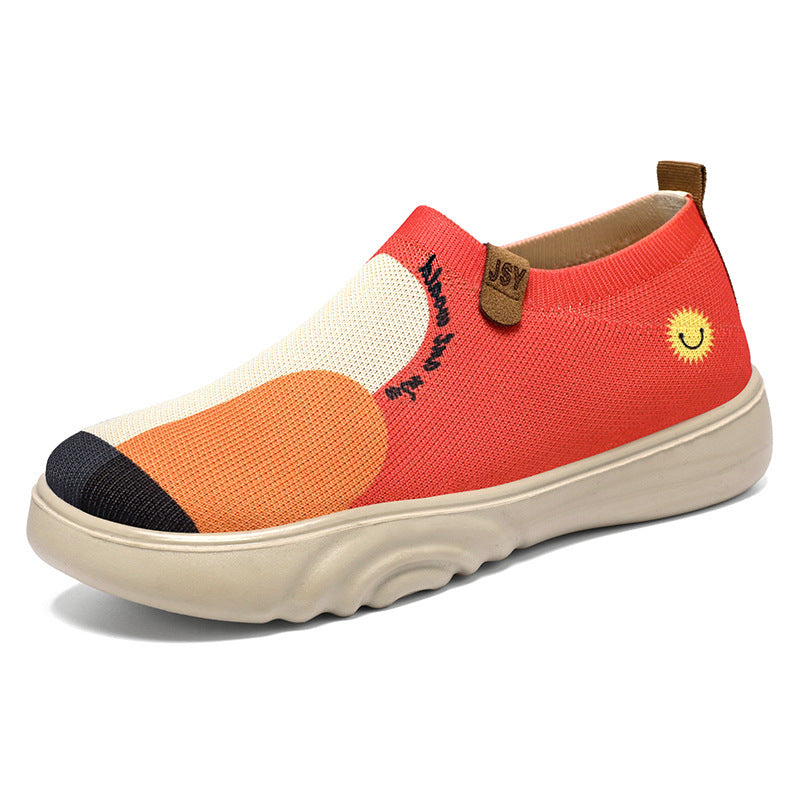 Solid Color Polyurethane Painted Casual Shoes