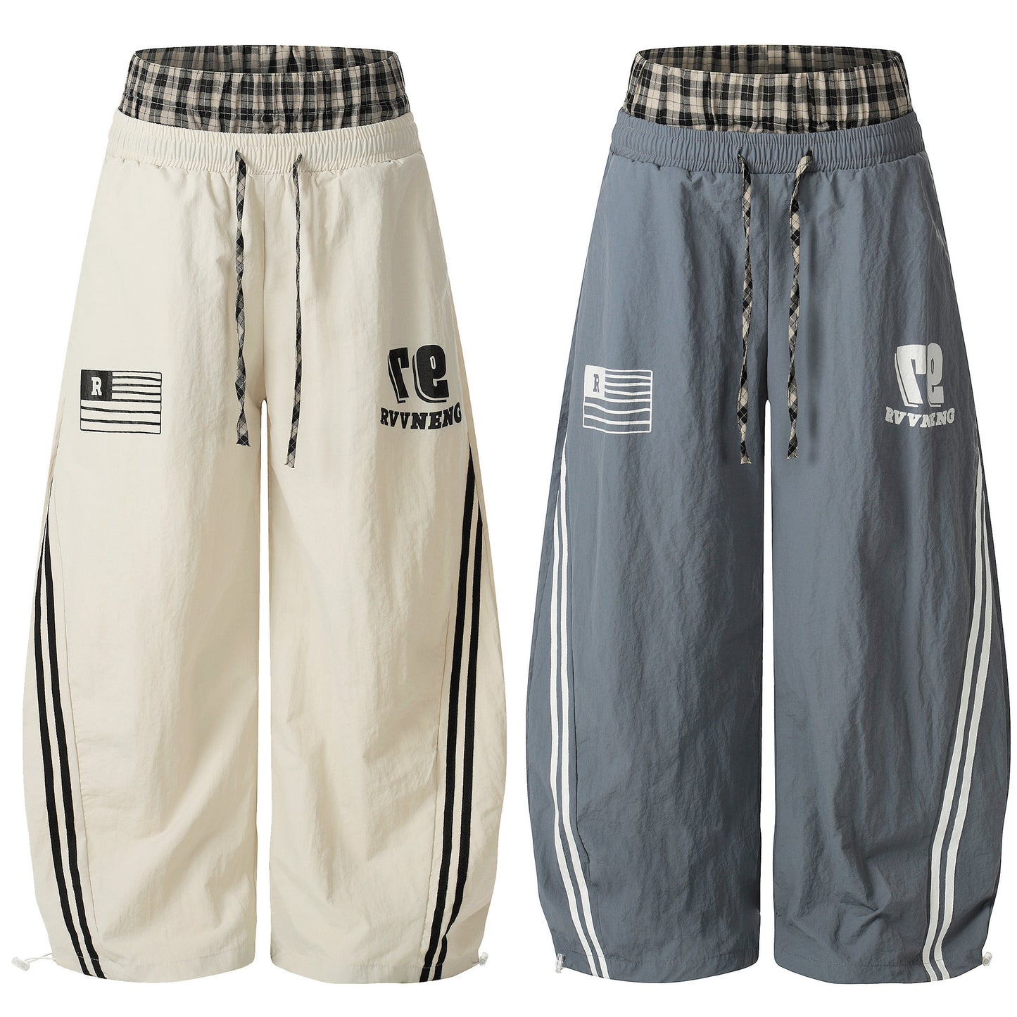 Street-style Casual Jogger Pants With A Logo-print Side Stripe