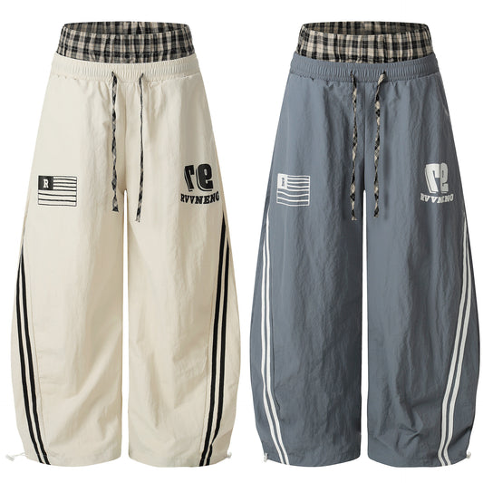 Street-style Casual Jogger Pants With A Logo-print Side Stripe