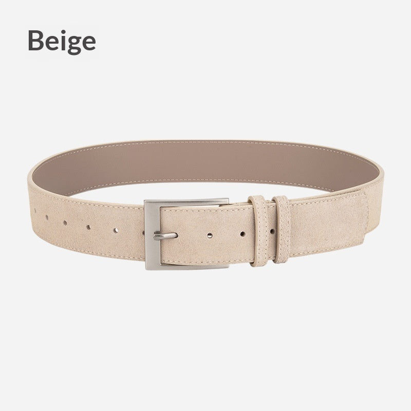 Womens Niche Style Decorative Dress Pants Belt Korean Style Genuine Leather Waist Belt