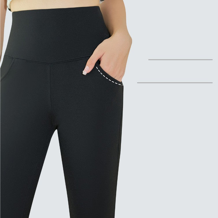 Autumn And Winter Fleece-lined Thickened Shark Pants
