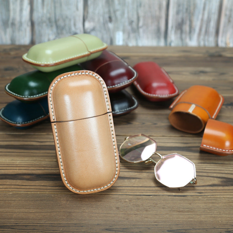 New Retro Hand Vegetable Tanningc Creative Capsule Portable Genuine Leather Storage Box