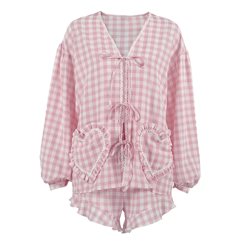 This Relaxed-fit Long-sleeve Shorts Set Is Perfect For Lounging At Home Or Wearing When Youre Out And About