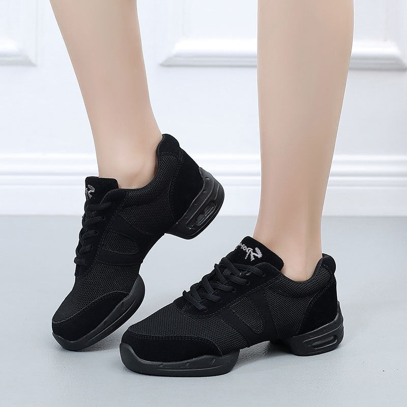 Womens Lace-Up Jazz Dance Shoes For Square Dancing