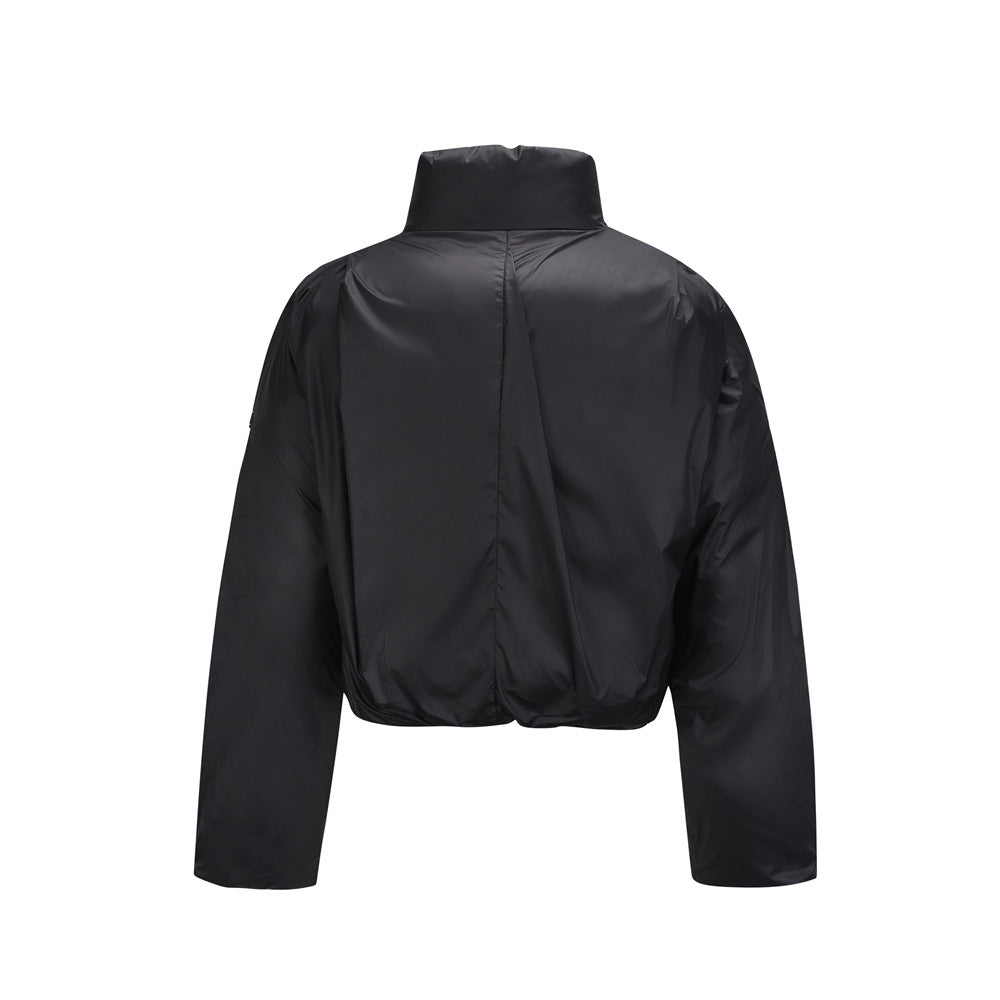 High-grade Solid Color Stand-up Collar Cotton-padded Coat Men's Winter Thickening