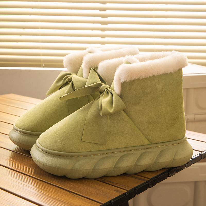 Snow Boots Women's Winter Home Indoor Plush Warm Thick Sole