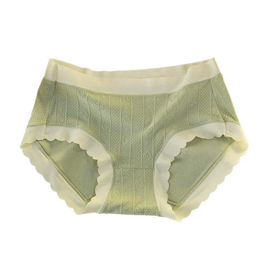Mid-waist Comfortable Breathable Briefs Female Gentle Jacquard
