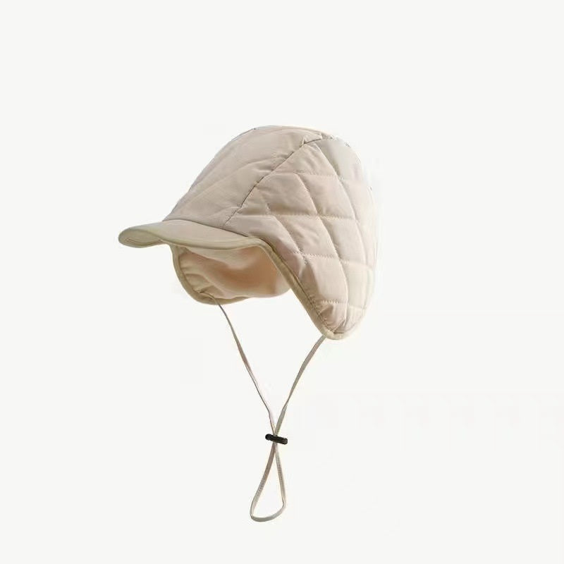 Simple Baotou Tie Up Duck Tongue Cold Proof Ear Protection Hat