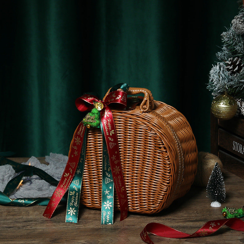 Fashion And Creative Cane Woven Portable Gift Box