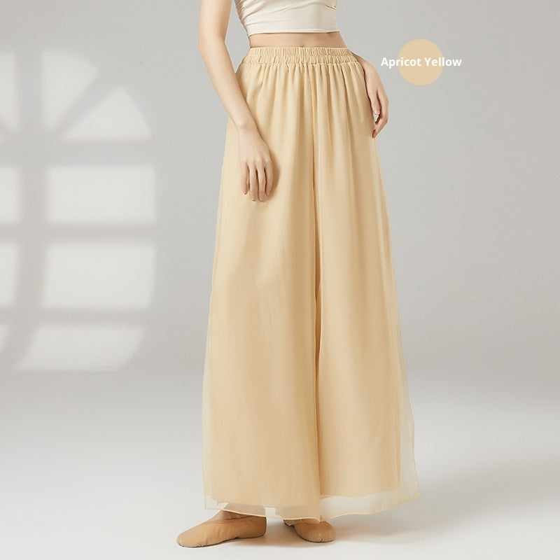 Womens Loose-fit Chiffon Pants For Classical Dance, Chinese-style