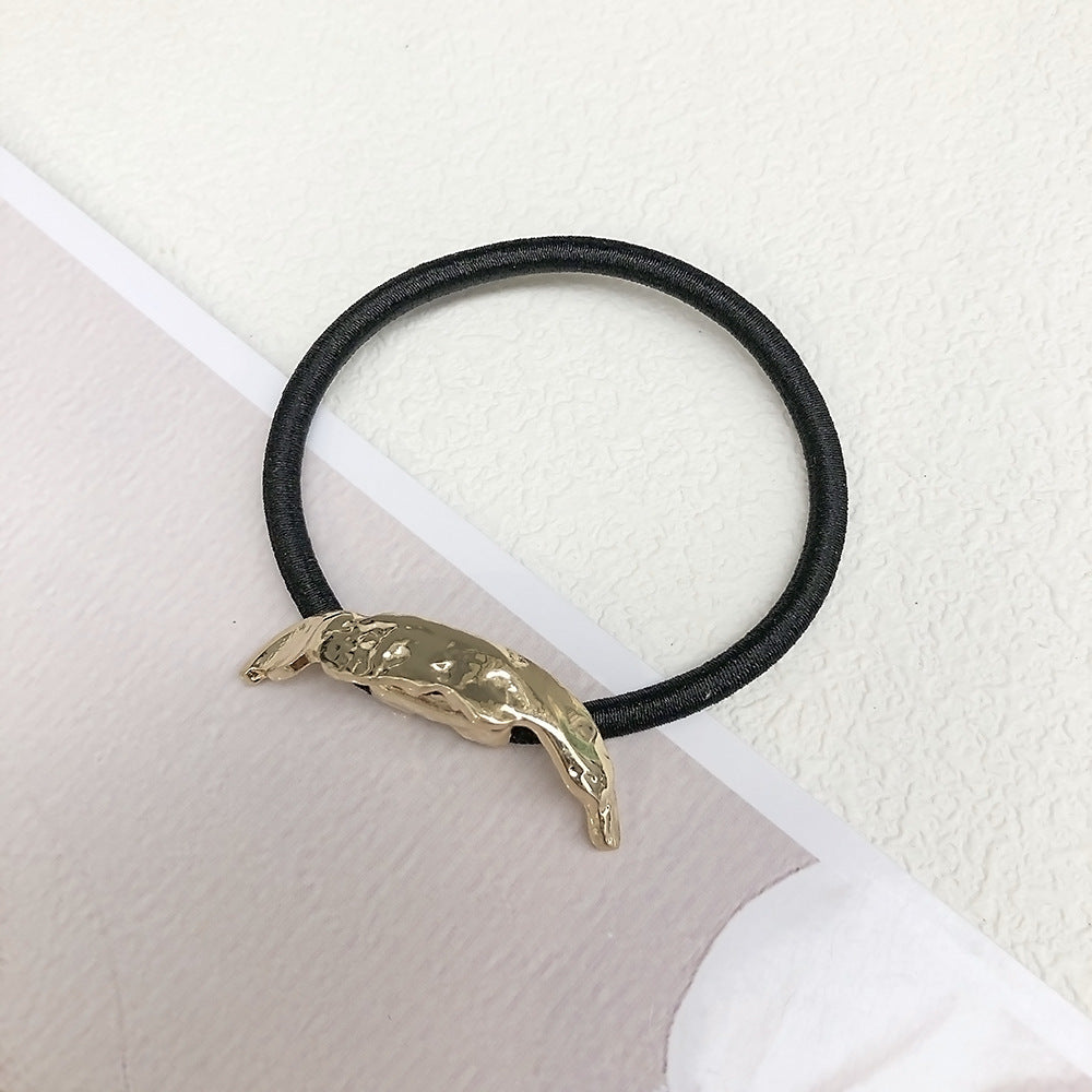 Simple Small Rubber Band Headband Hair Accessories Metal Geometry