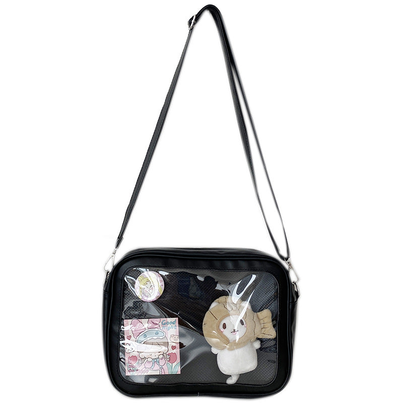 Soft Sister Crossbody Pu Including Rolled Plate Single Shoulder Transparent Small Square Bag