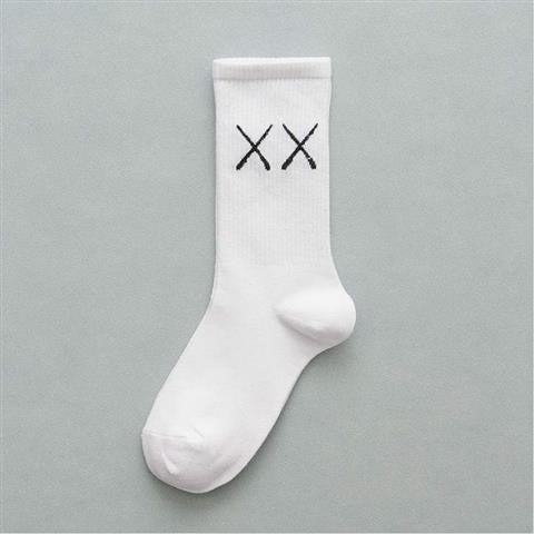 Emoji-filled Cotton Black-and-white Instagram-style Cartoon Hip-hop Quirky Long Socks For Couples