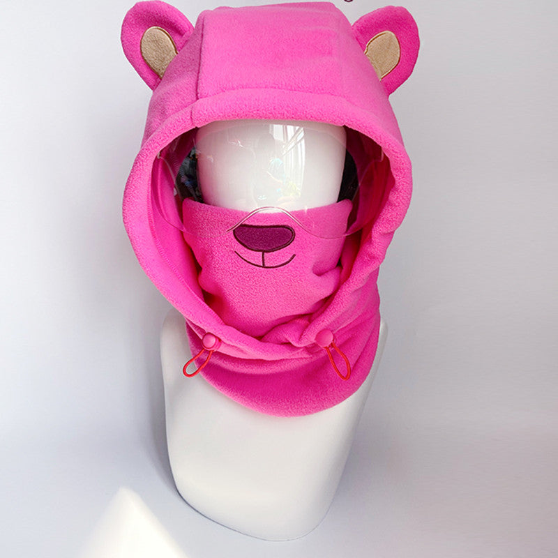 Cartoon Cute Ski Helmet Hat Windproof And Warm