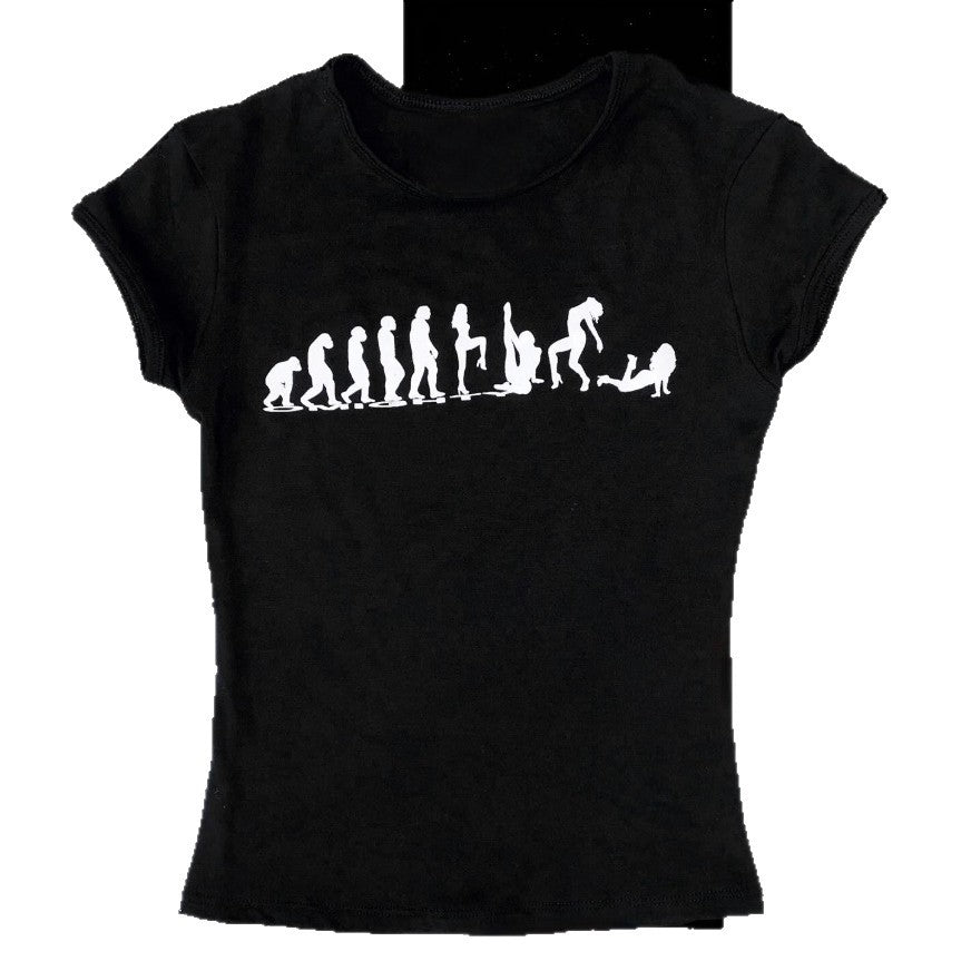 Women's Letter Printed Round Neck Short Sleeve