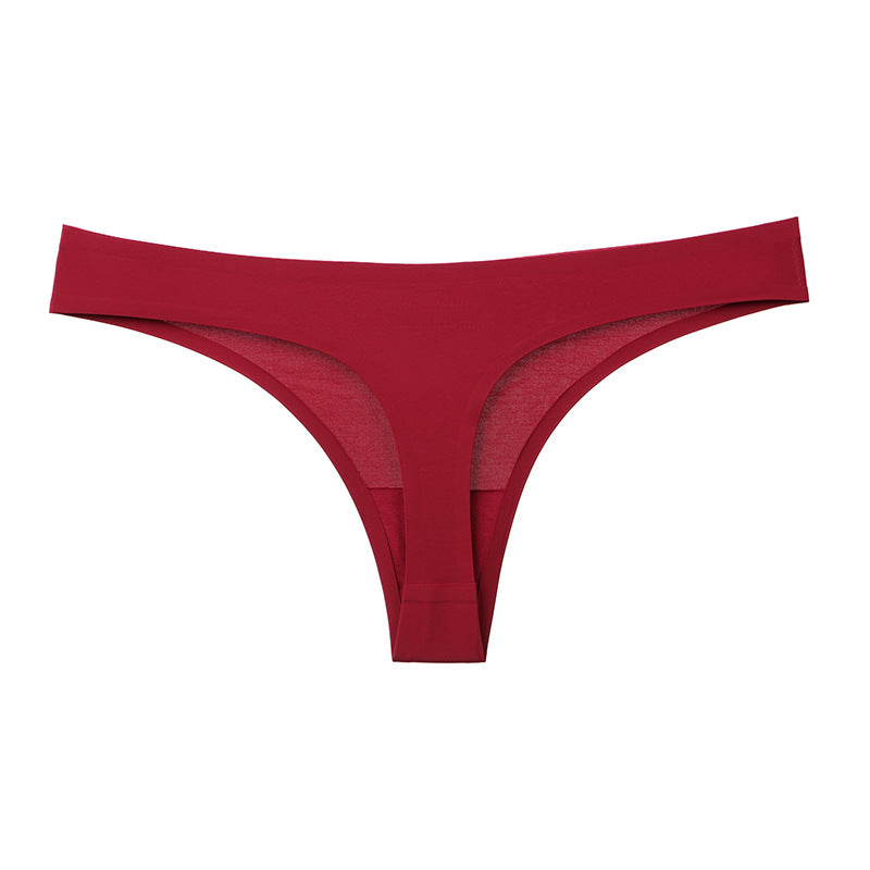 Ice Silk Seamless Thong Women's Pure Desire Style European And American