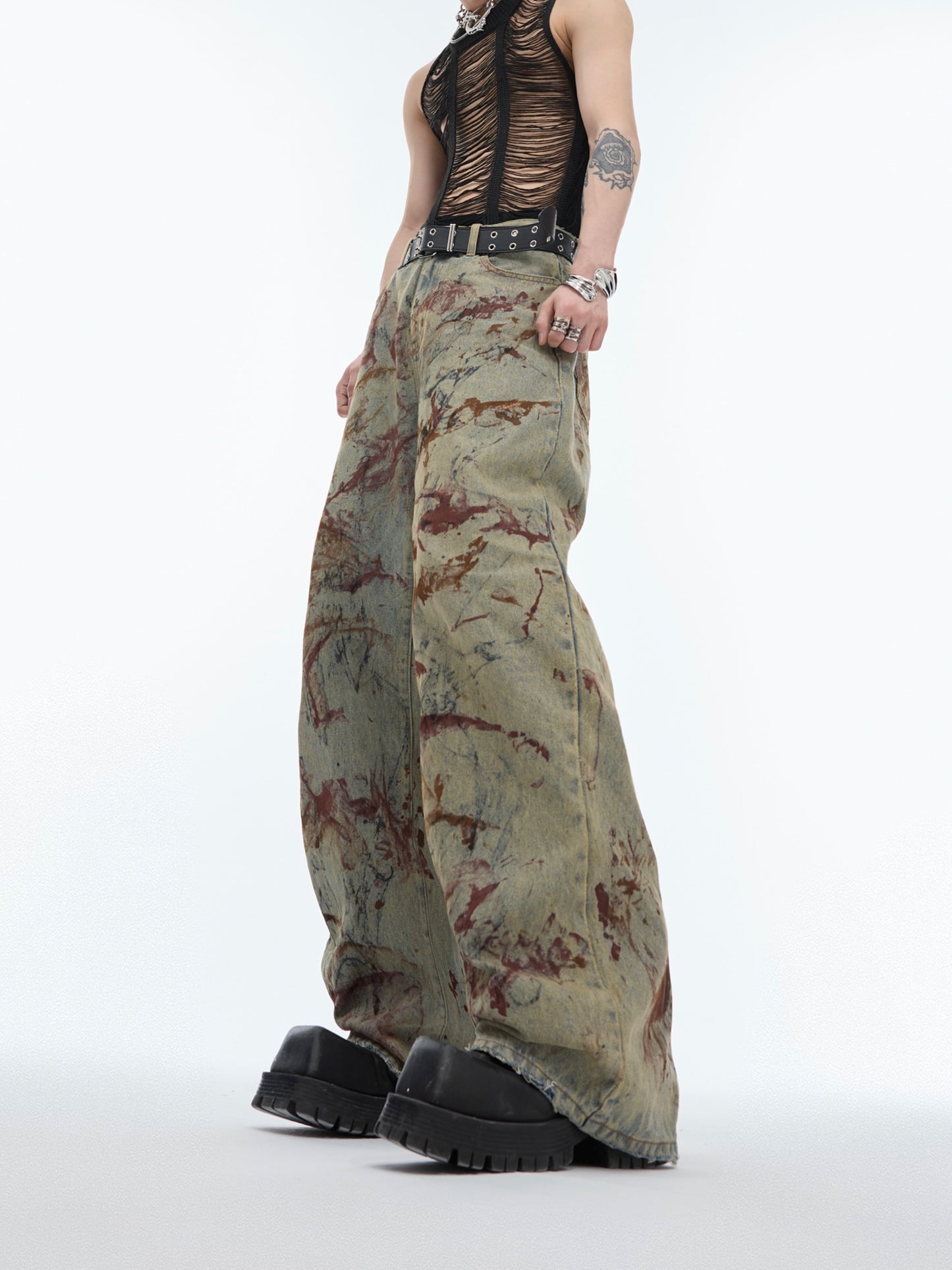 Heavy-duty Inkjet Jeans For Men And Women