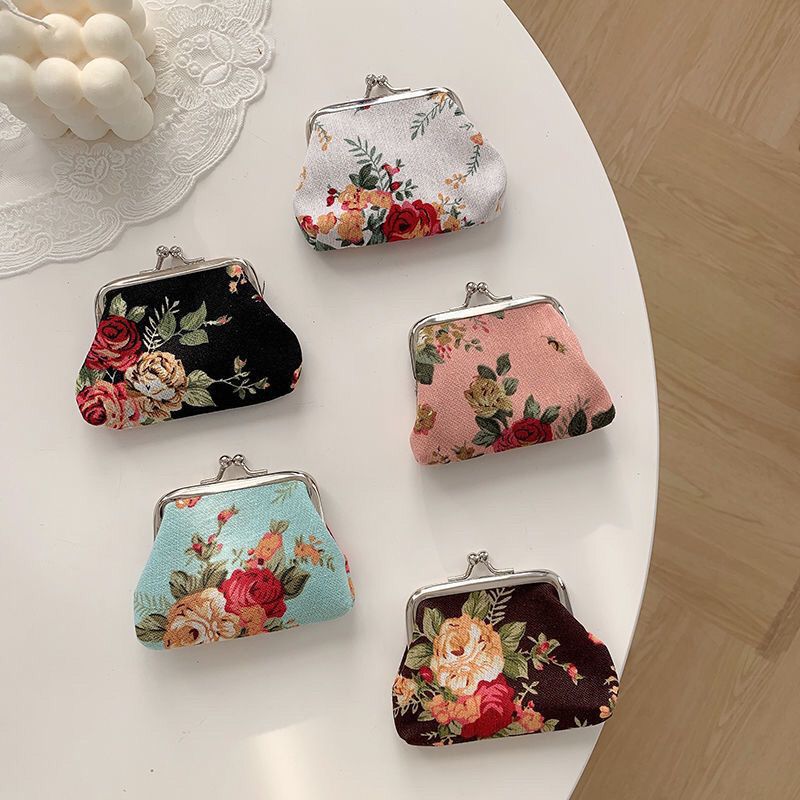 Retro Mini Canvas Coin Purse