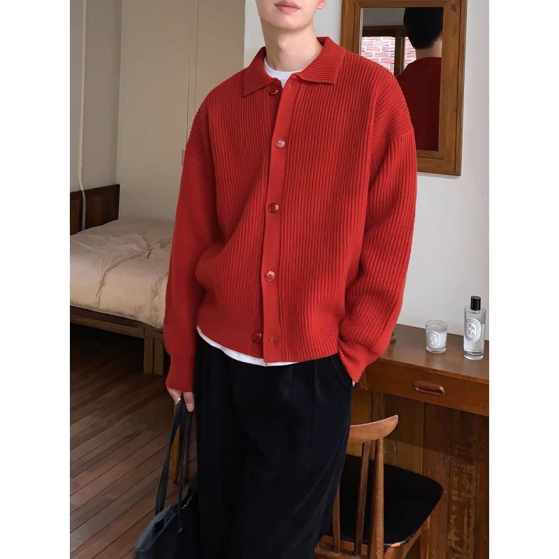 Flot Strikket Cardigan i Afslappet Unisex Stil