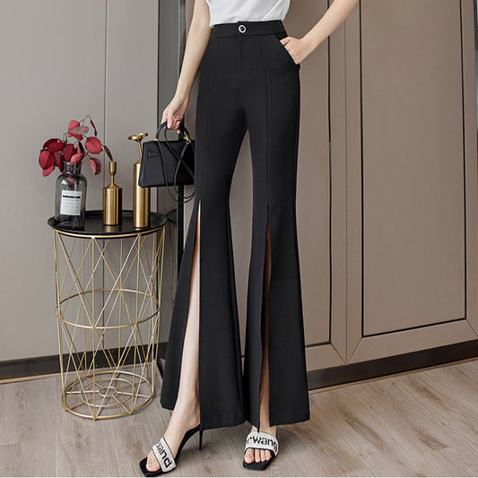 Summer Temperament Wide Legs Droopy Feeling High Waist Slim Pants