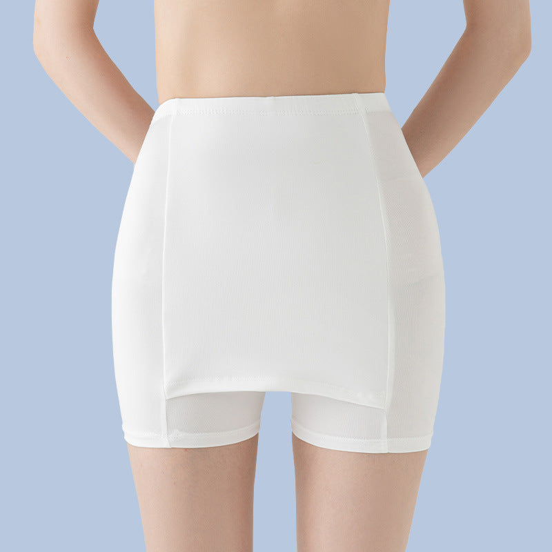 Women's Anti-exposure Ice Silk Safety Pants No Curved-edge High Waist Belly Contracting Shorts