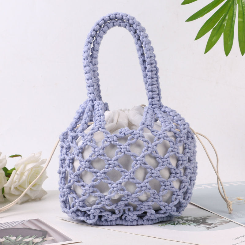 Weaving Hollow Women's Mori Style Portable Beach Bag